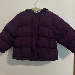 12M purple winter puffer jacket.